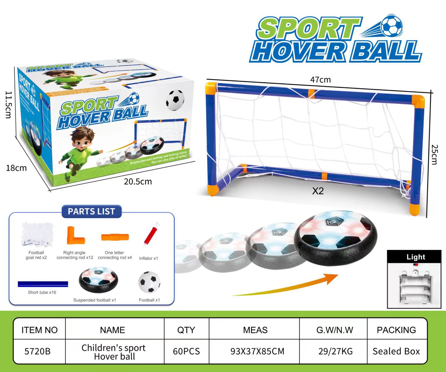 LED Hovering Soccer Toy for Kids & Pets